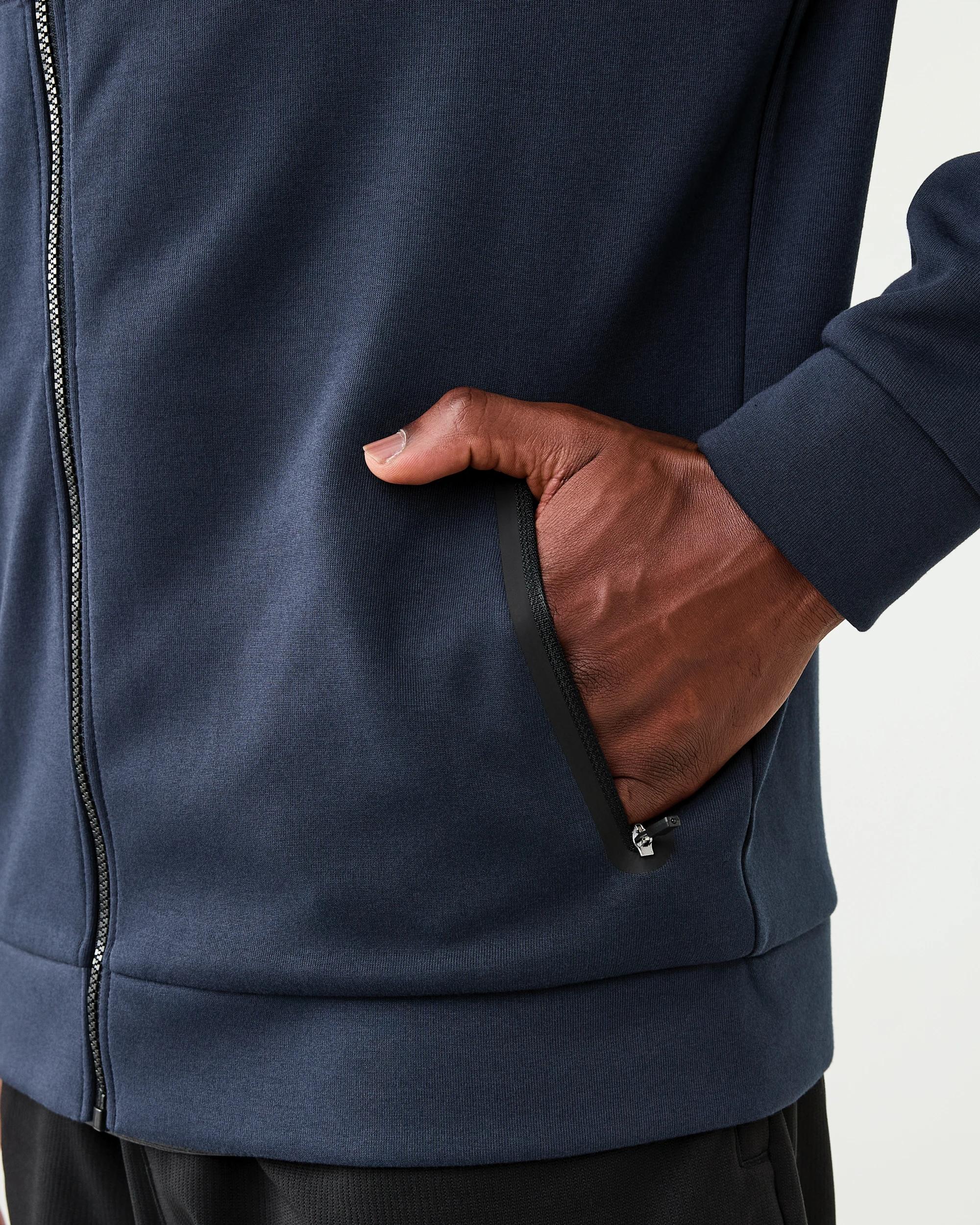 7 Active Mens Sports Tech Hoodie Shade Navy, 7 of 8