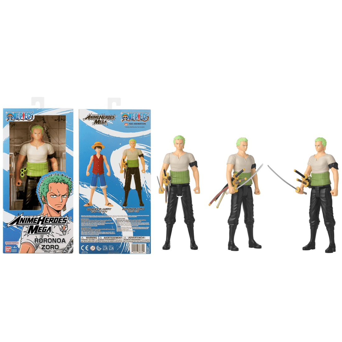 3 Anime Heroes Mega One Piece Figurine - Assorted, 3 of 3