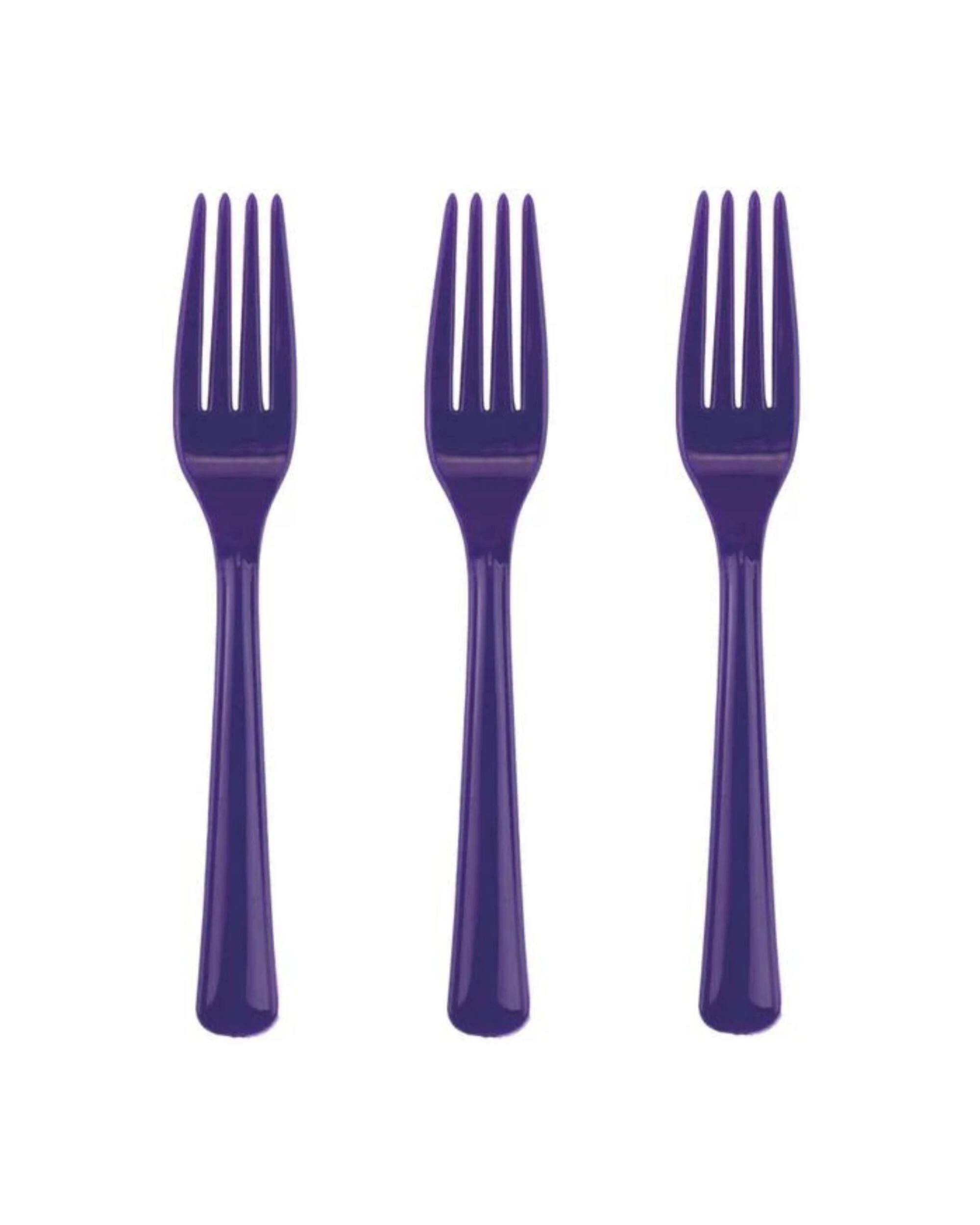 1 Alpen Reusable Plastic Forks Pack of 20 - Purple, 1 of 3