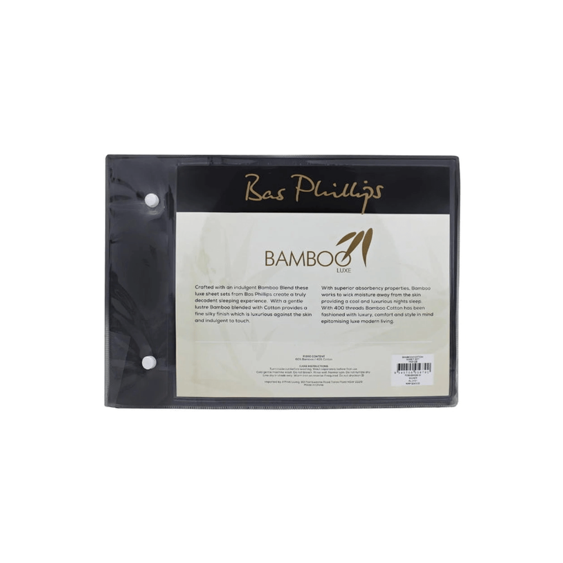 4 Bas Phillips Bamboo &amp; Linen Blend Sheet Set — Charcoal (King) - Charcoal, 4 of 4