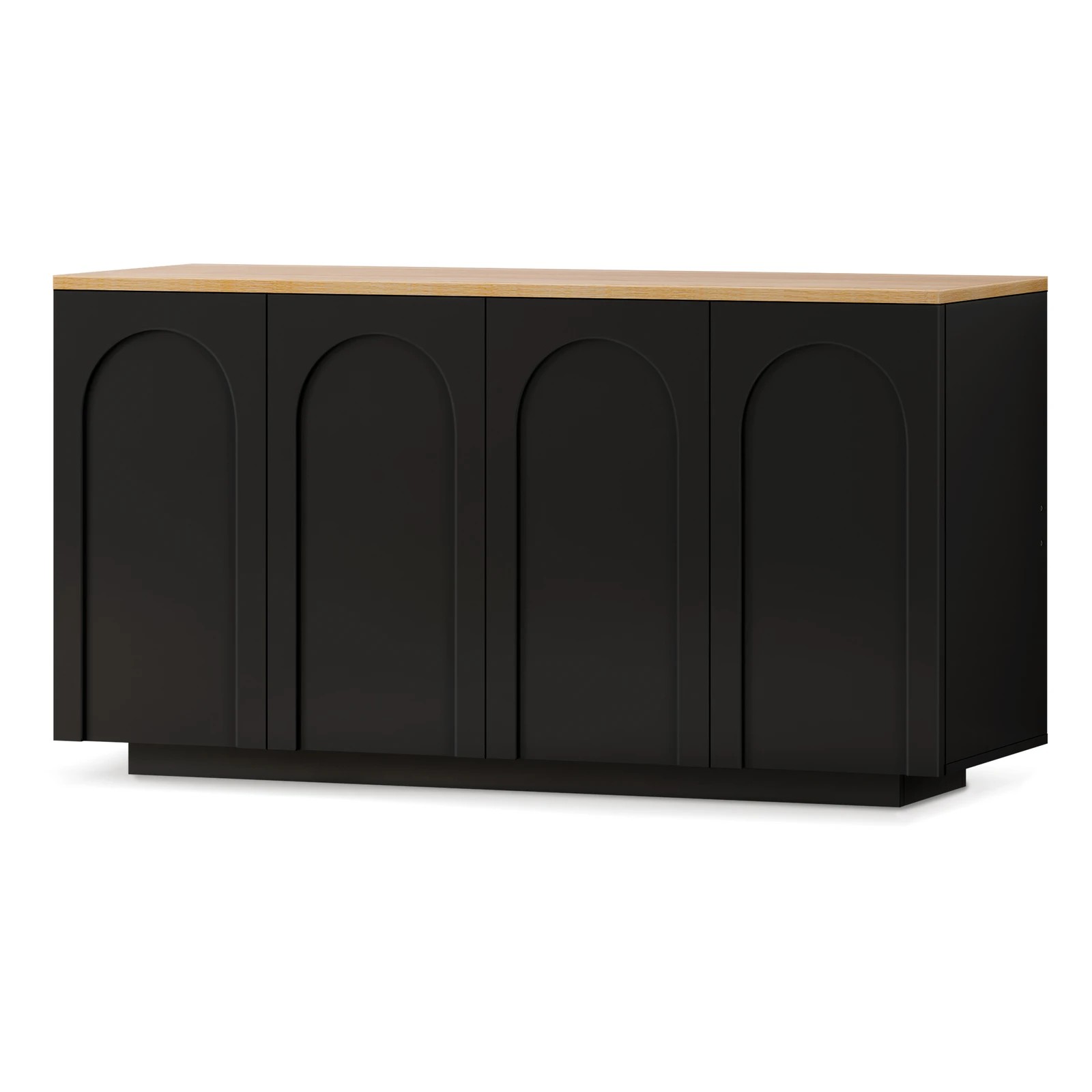 1 Alfordson Buffet Sideboard Cupboard Storage Cabinet Kitchen Pantry Doors - Black, 1 of 10