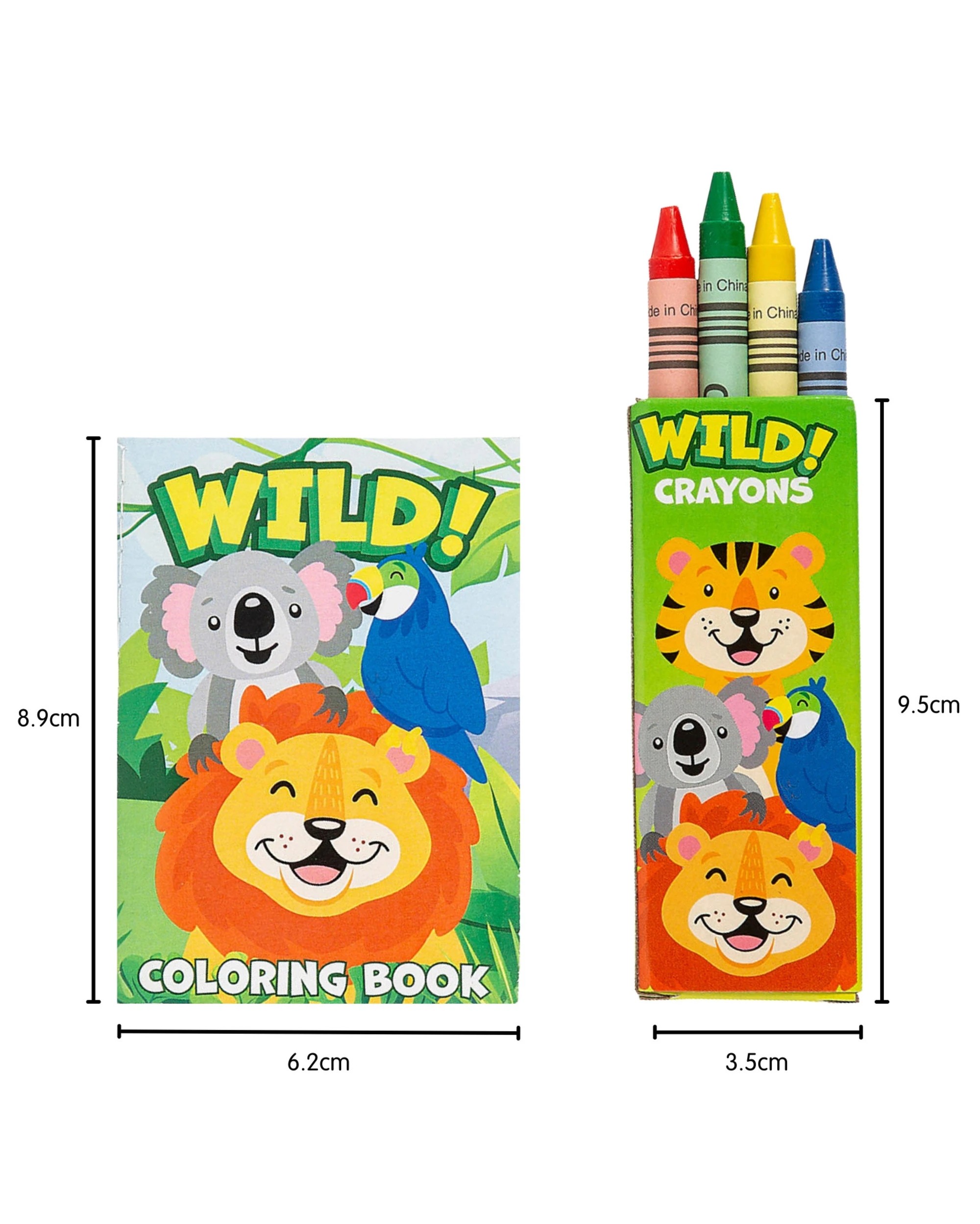 2 Partyrama Mini Jungle Animal Colouring Set Pack of 12, 2 of 3