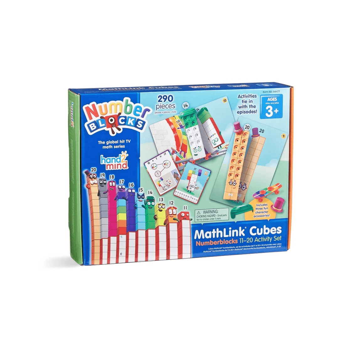 1 Hand2Mind NumberBlocks Mathlink Cubes Numberblocks 11-20 Activity Set, 1 of 3