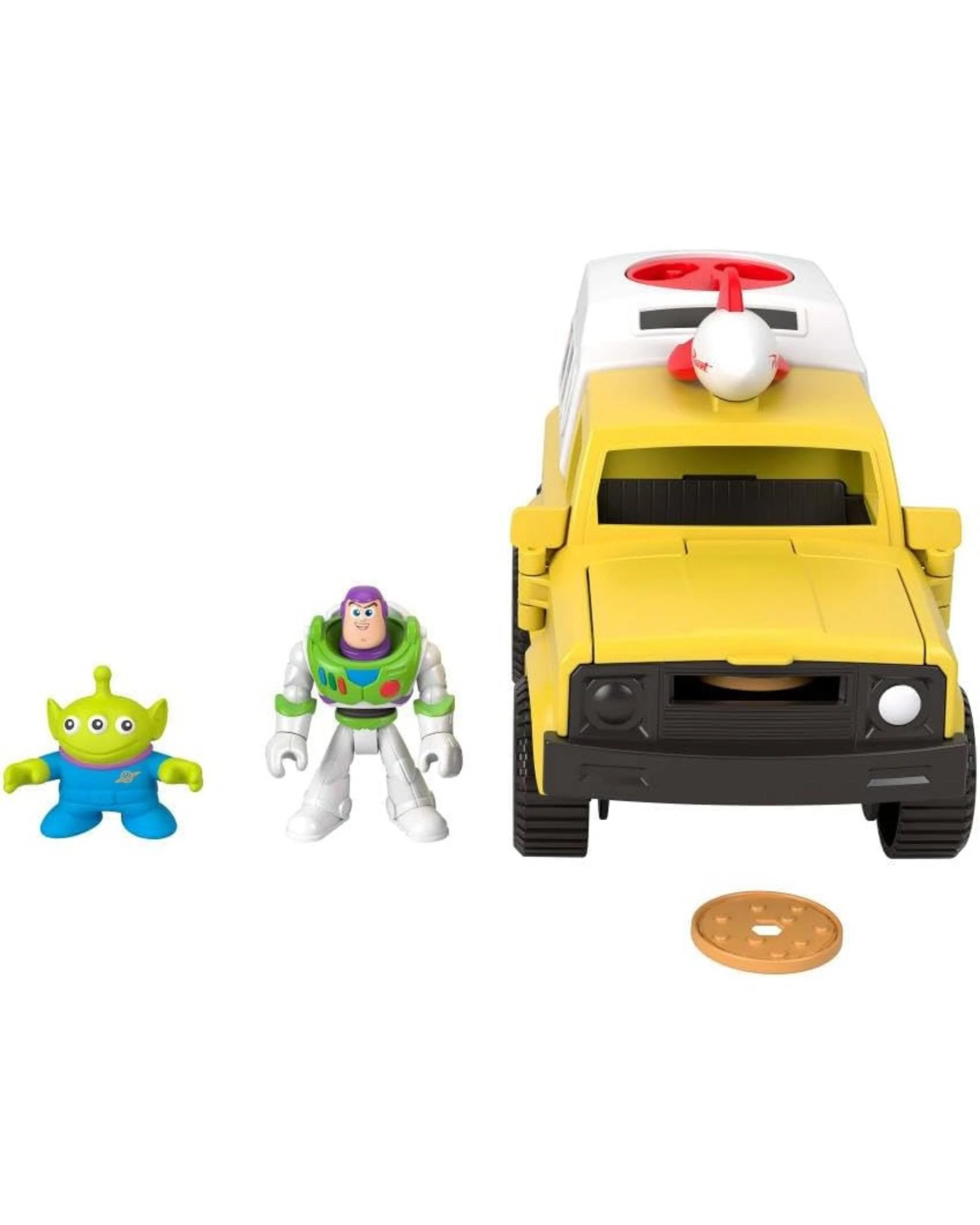 6 Fisher-Price Imaginext Disney Pixar Toy Story Buzz and Pizza Planet Truck Disc Launcher Vehicle, 6 of 10