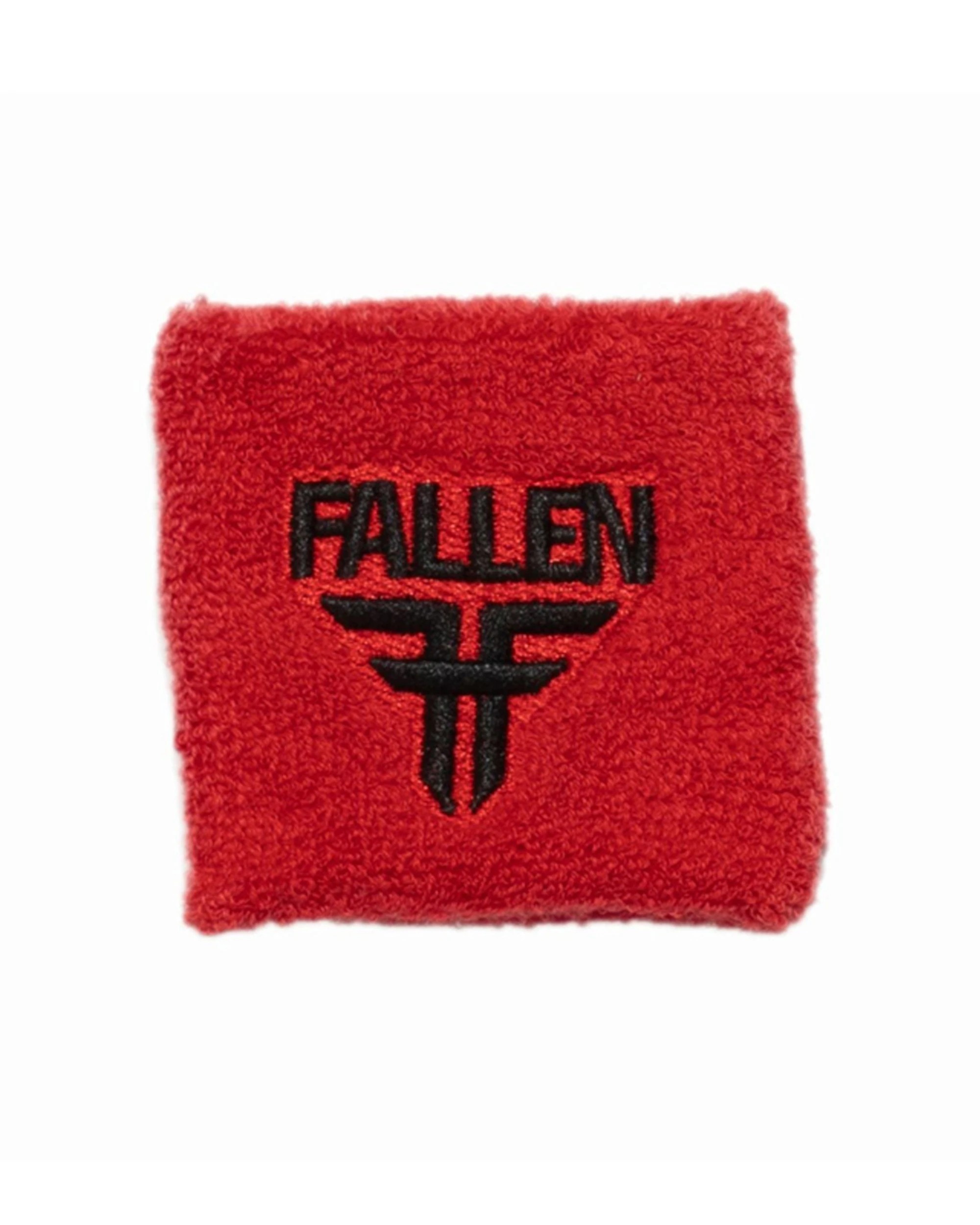 1 Fallen Footwear Embroided Logo Stylish Wristband Durable Material - Red, 1 of 2
