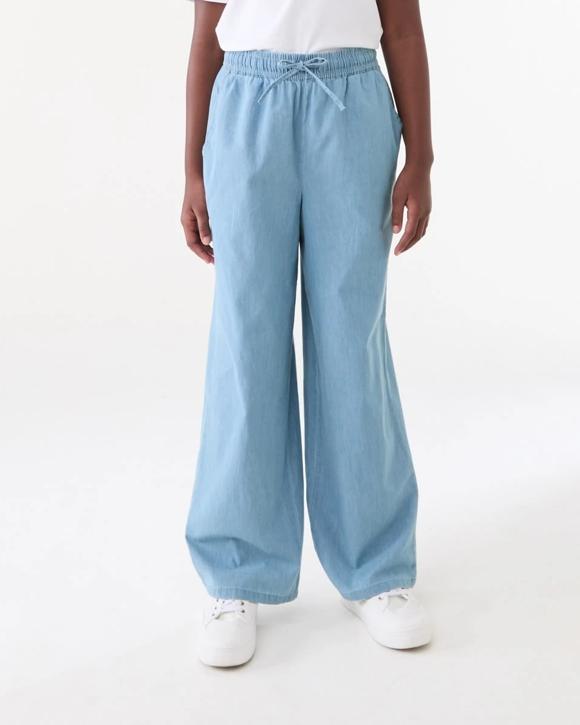 Chambray Wide Leg Pants