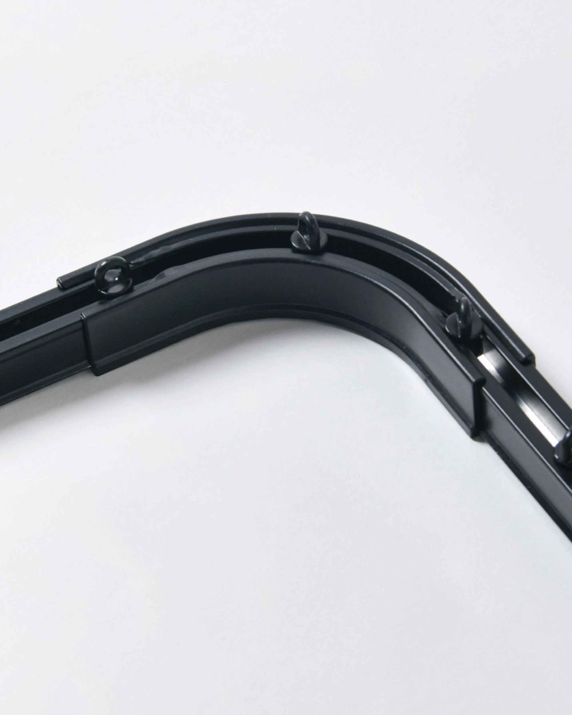 1 Cadence & Co. S-Fold Curtain Track Corner Connector - Black, 1 of 4