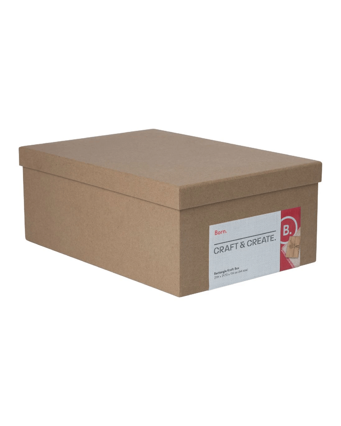 Born Rectangle Kraft Box Large - Kmart