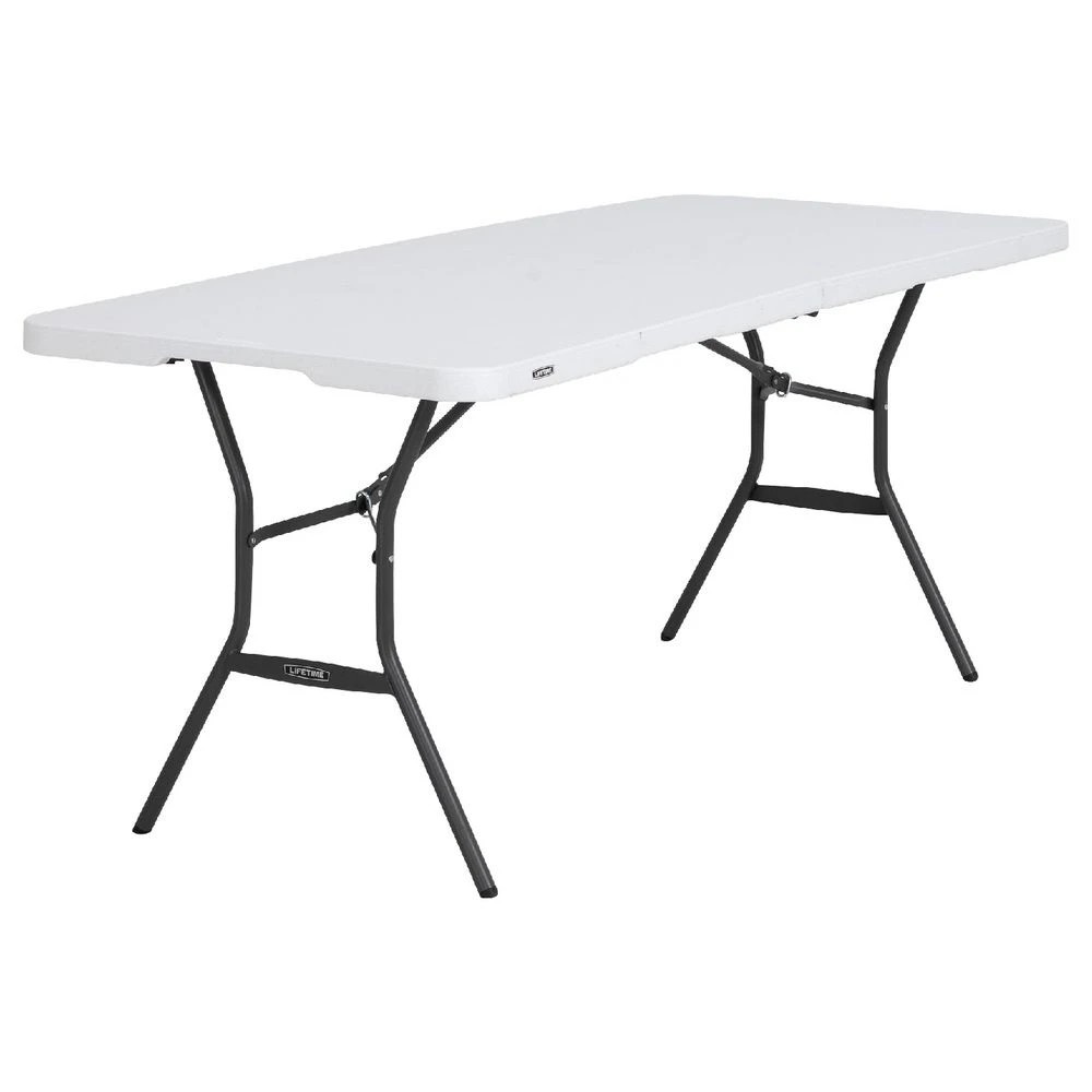 5 Lifetime Light Commercial 6 Foot Bi-fold Table White Desks, Tables and Returns, 5 of 10