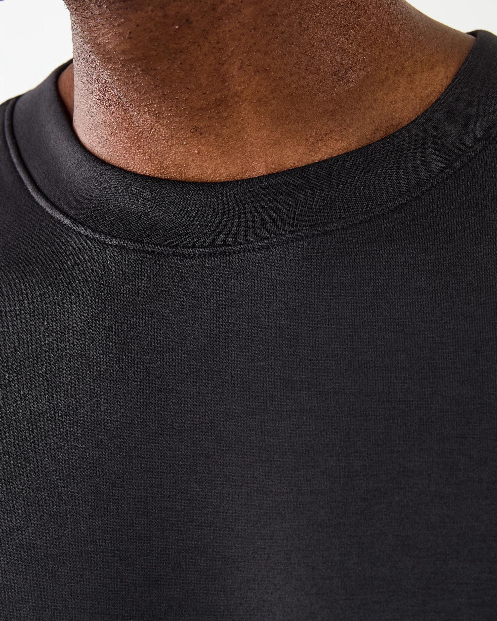 6 Active Mens Oversized Scuba T-shirt BLACK, 6 of 6