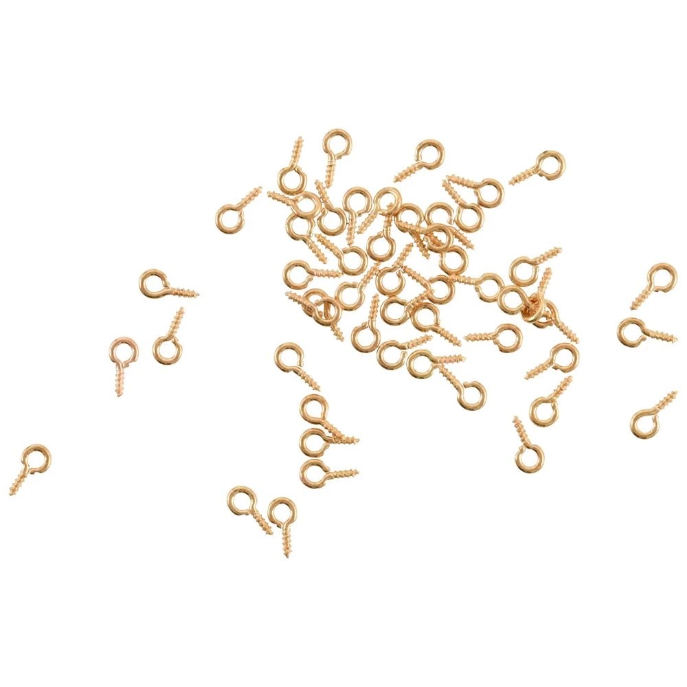 2 Born Screw-In Eye Loop Gold 50 Piece, 2 of 2