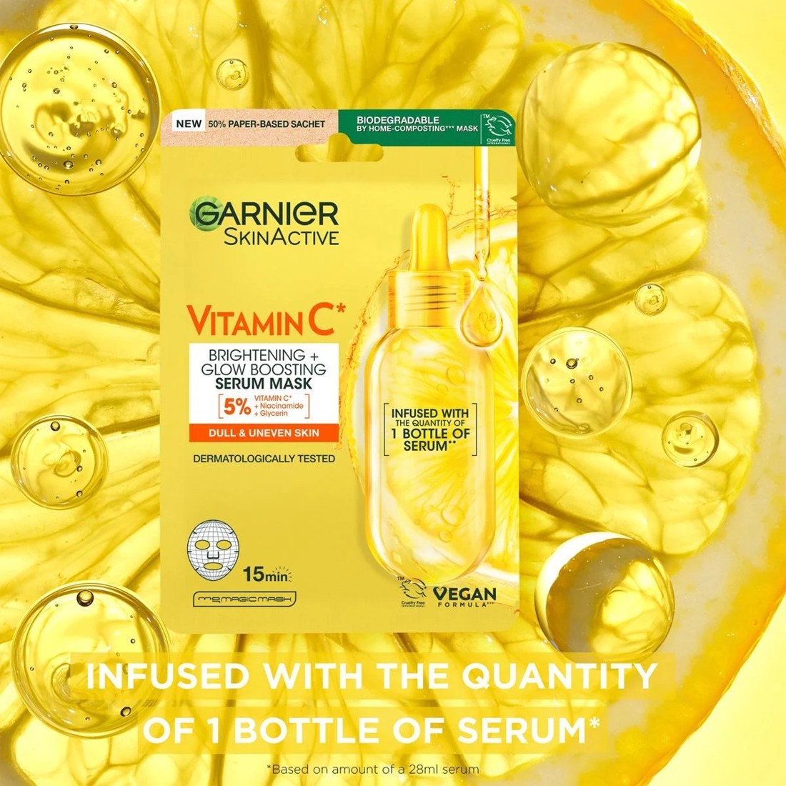 3 Garnier SkinActive Sheet Mask - Vitamin C and Hyaluronic Acid, 3 of 9