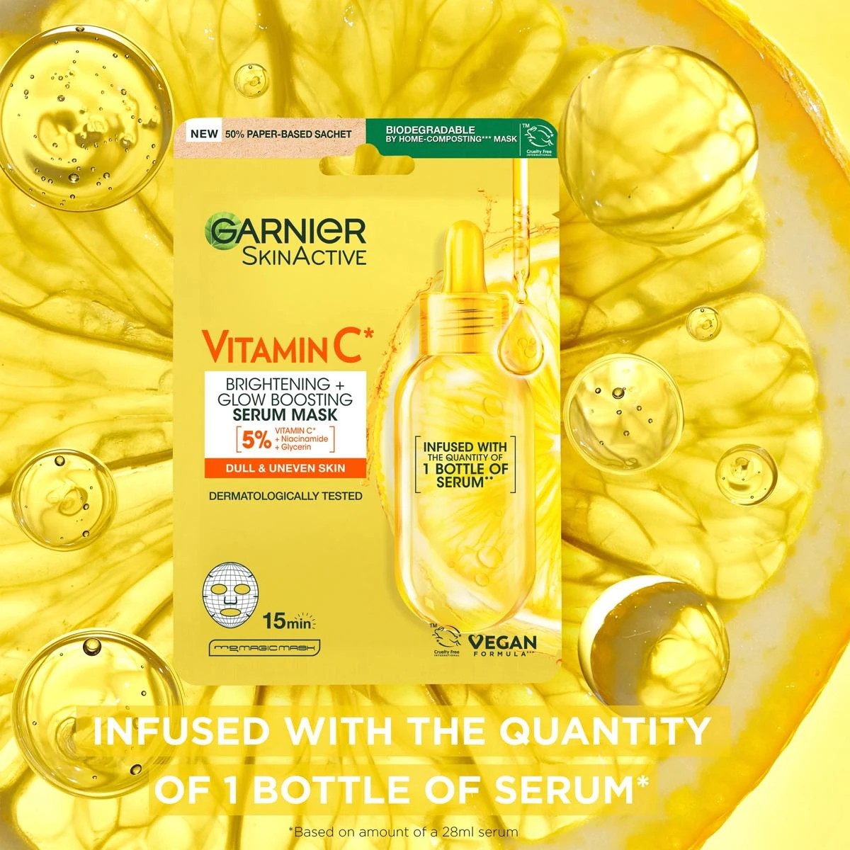 3 Garnier SkinActive Sheet Mask - Vitamin C and Hyaluronic Acid, 3 of 9