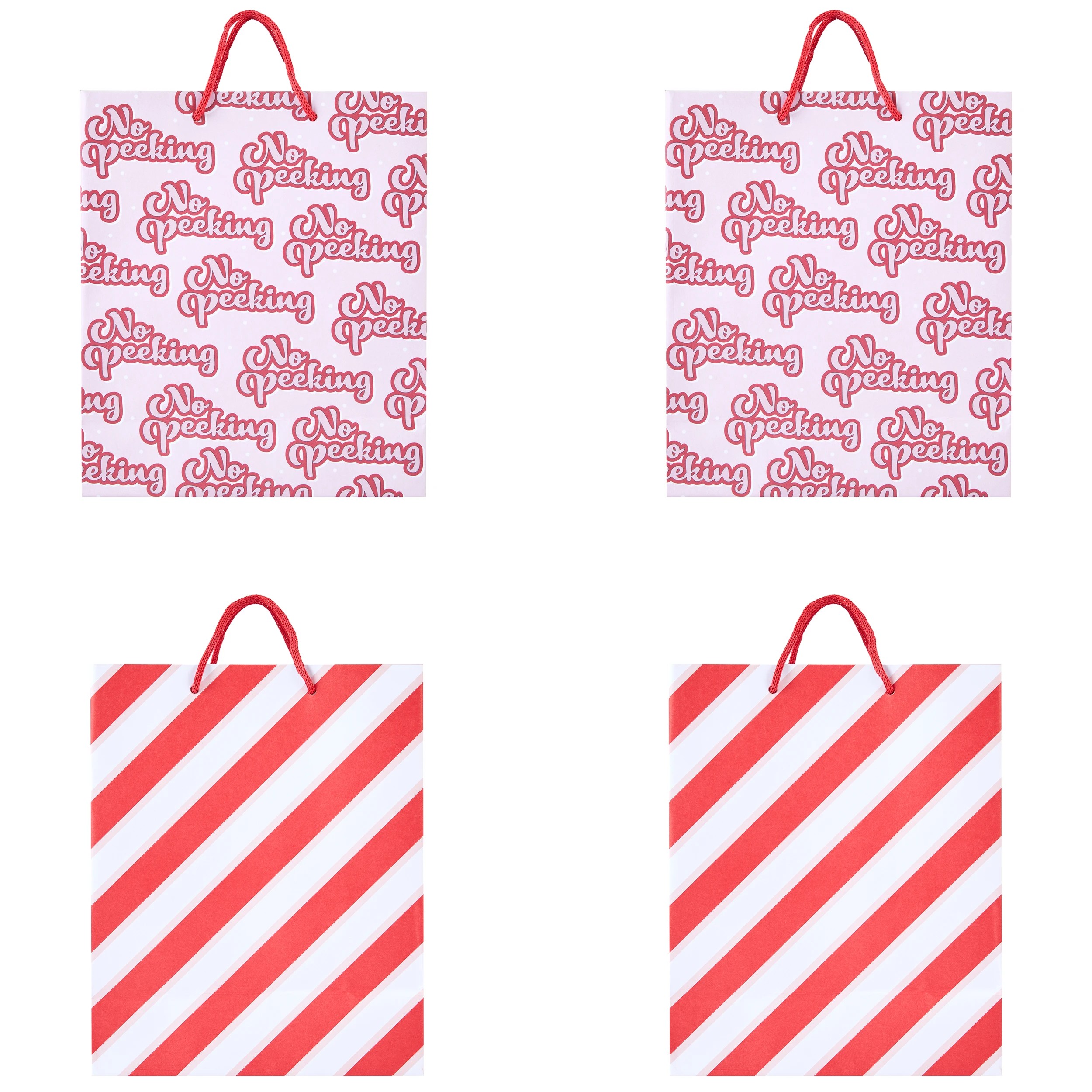 3 4 Pack Christmas Gift Bags - Medium, Assorted, 3 of 6