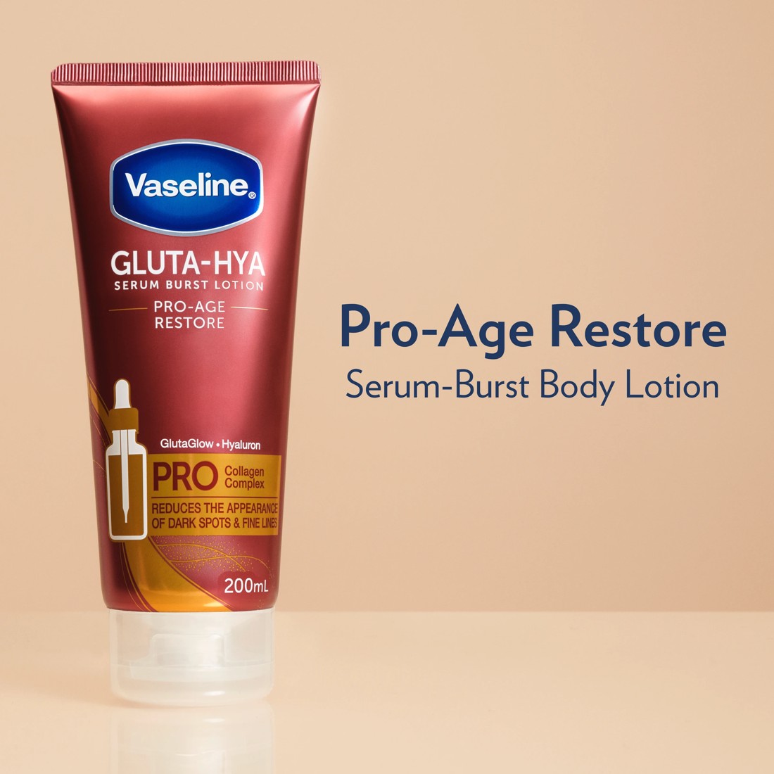 6 Vaseline Gluta-Hya Serum Burst Pro-Age Restore Body Lotion 200ml, 6 of 8
