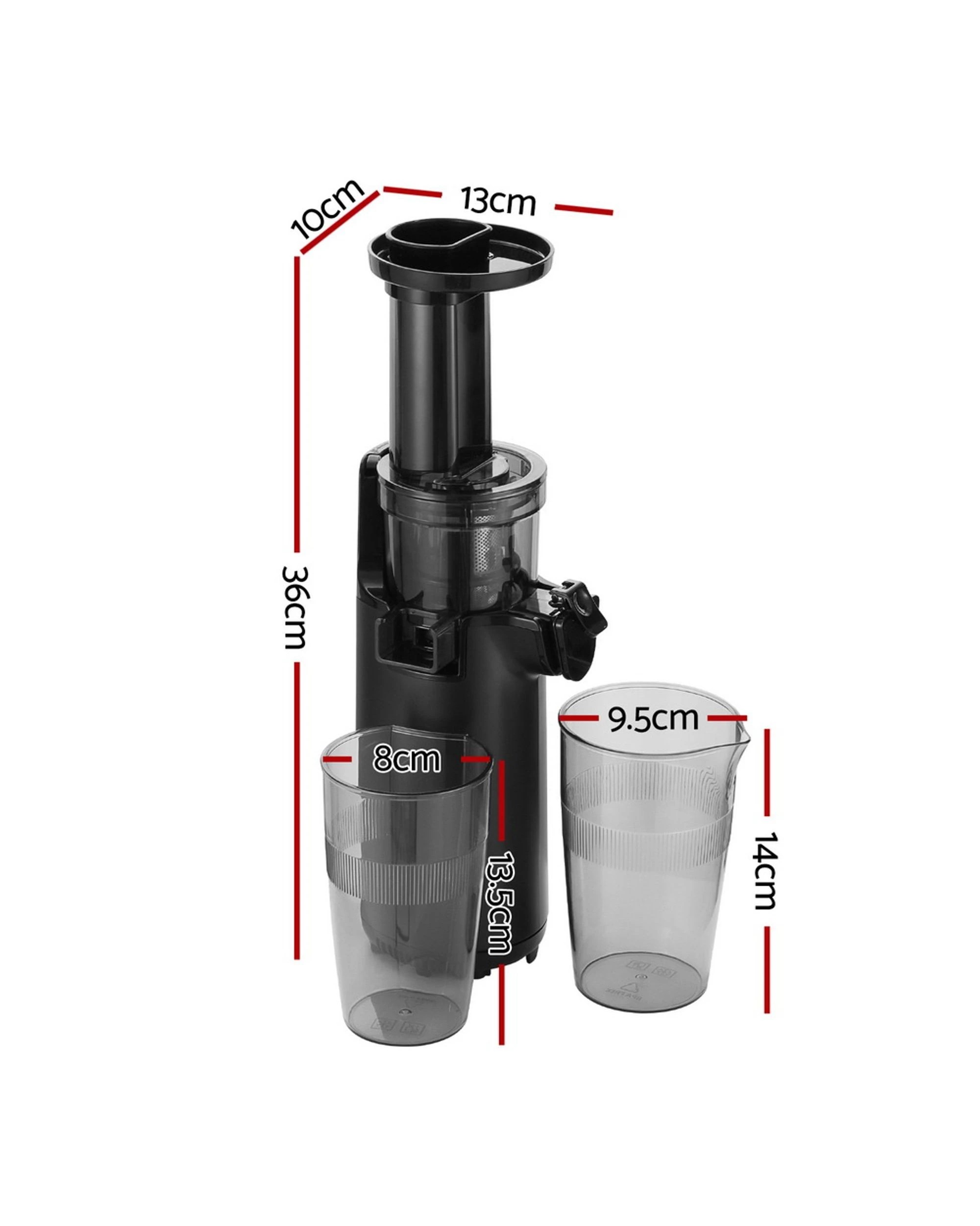 2 Devanti Slow Juicer Cold Press Fruit Juice Extractor 130w
 - Black, 2 of 3