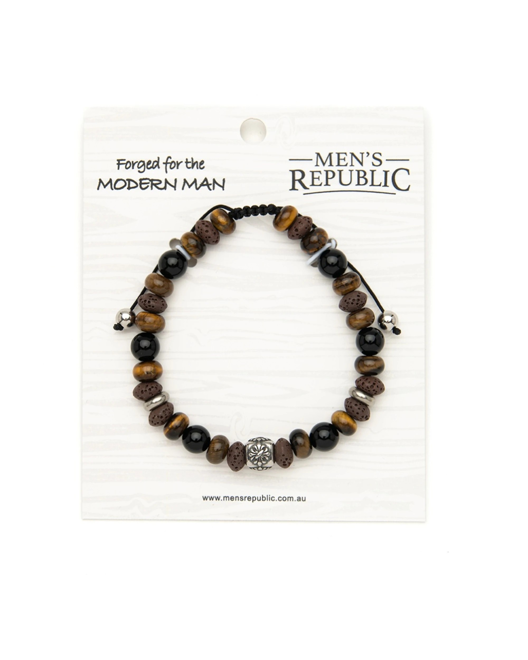 1 Men's Republic Fashion Bracelet Stainless Steel Semi Precious Stones Assorted - Multi, 1 of 2