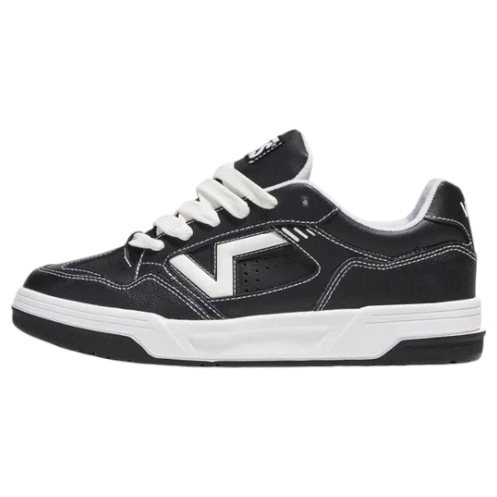 2 Vans Mens Upland Black/ White Lace Up Casual Shoes BLACK/WHITE, 2 of 5