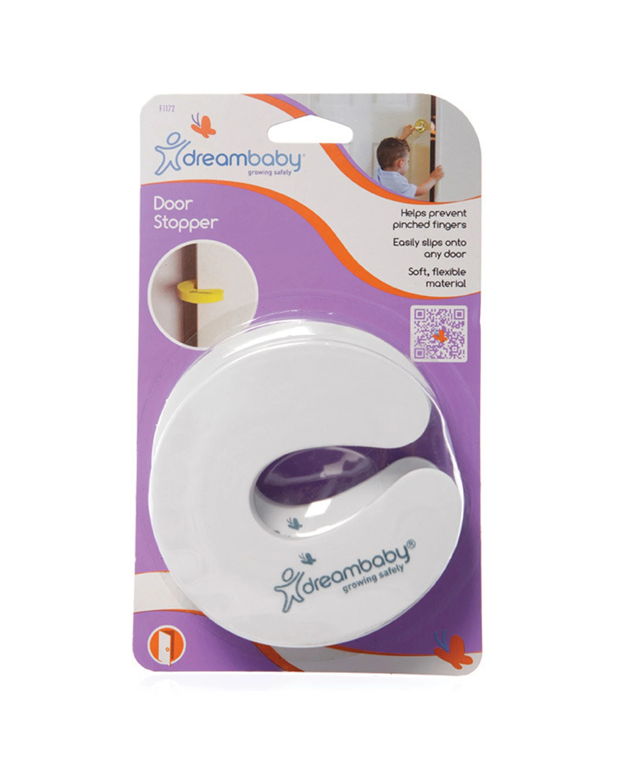 2 Dreambaby 2pk Baby Safety Door Stopper Soft Foam Prevents Finger Injuries - White, 2 of 6