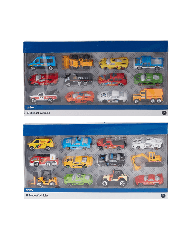 12 Pack Diecast Vehicles - Asso