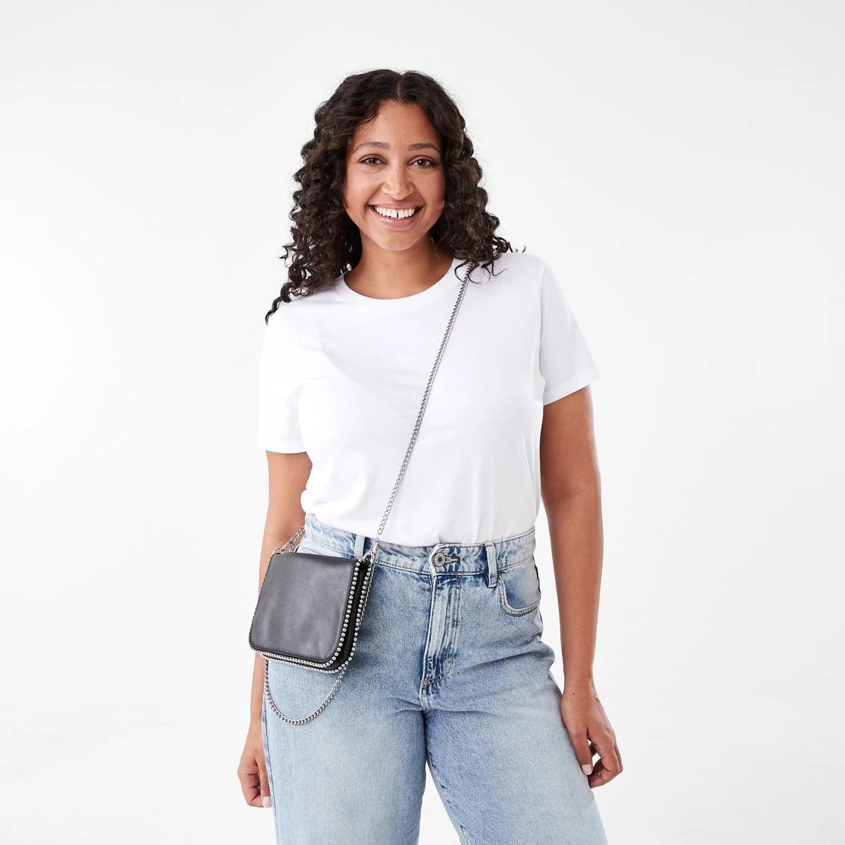 5 Metal Trim Crossbody Bag Black, 5 of 6