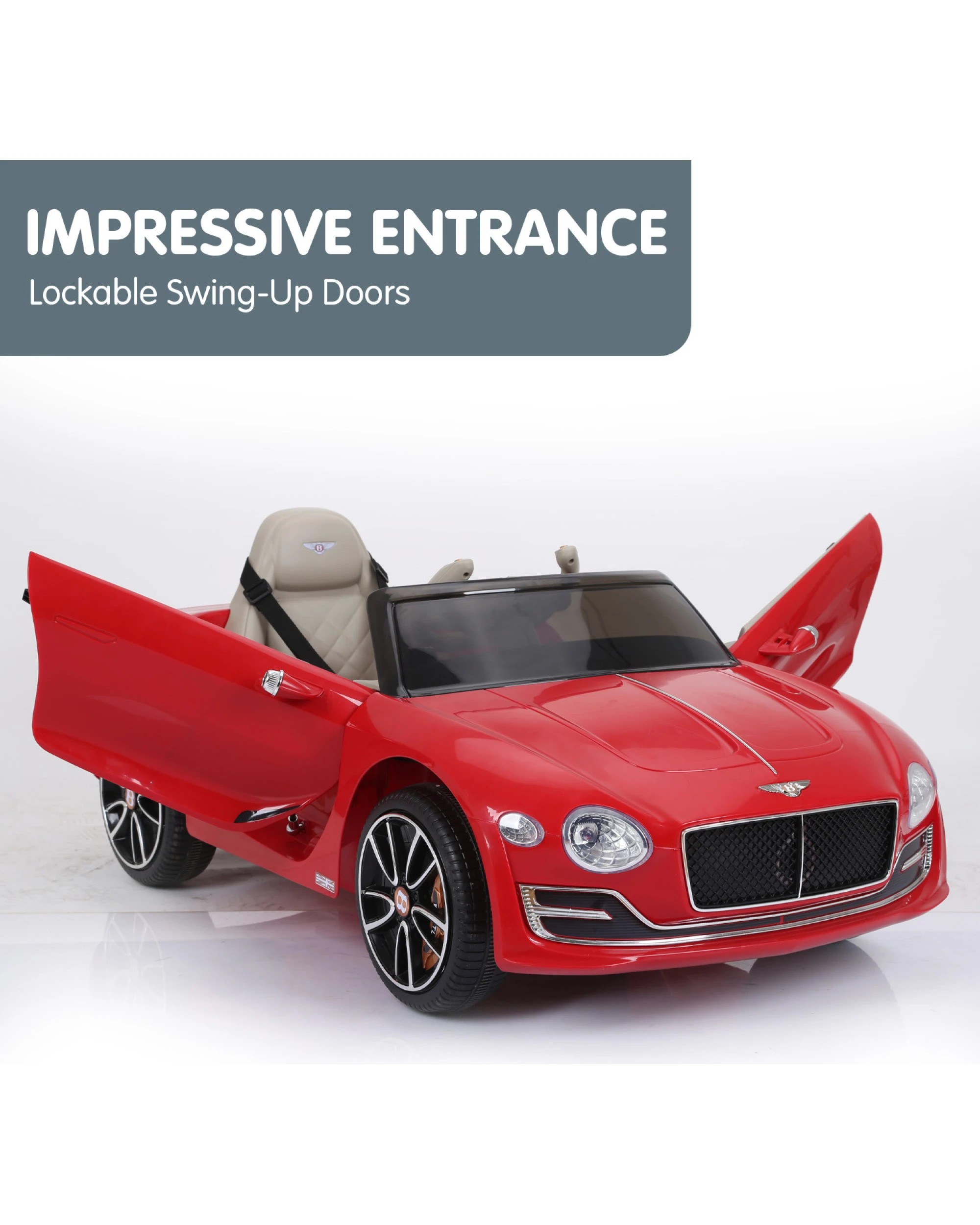 4 Kahuna Bentley Exp 12 Speed 6E Licensed Kids Ride On Electric Car Red, 4 of 6