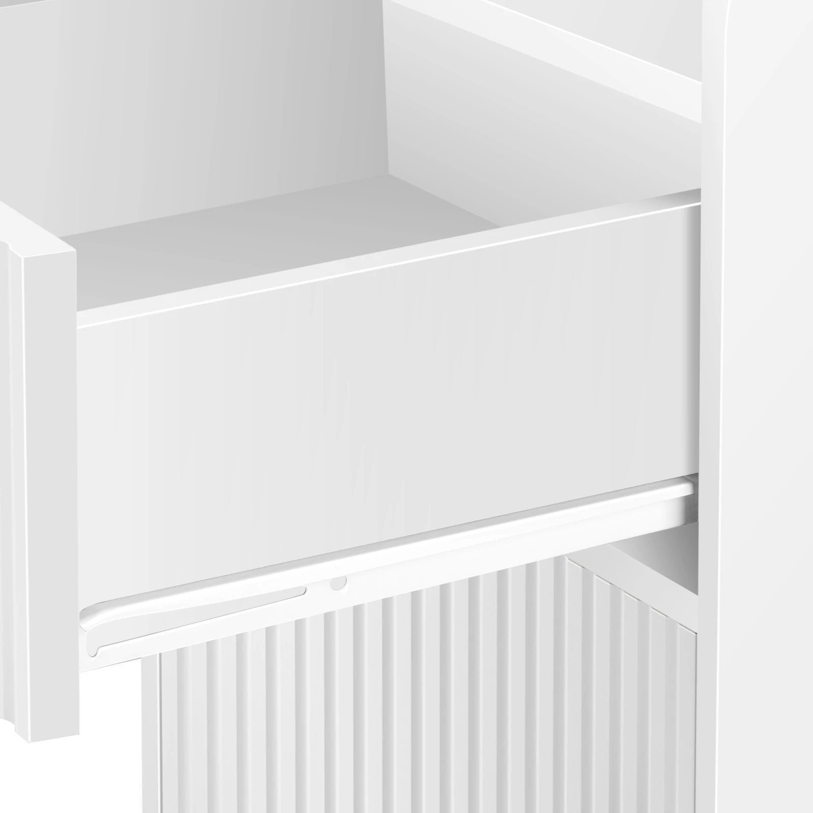 10 Alfordson Storage Cabinet Bathroom Buffet Sideboard Bedside Table - White, 10 of 10