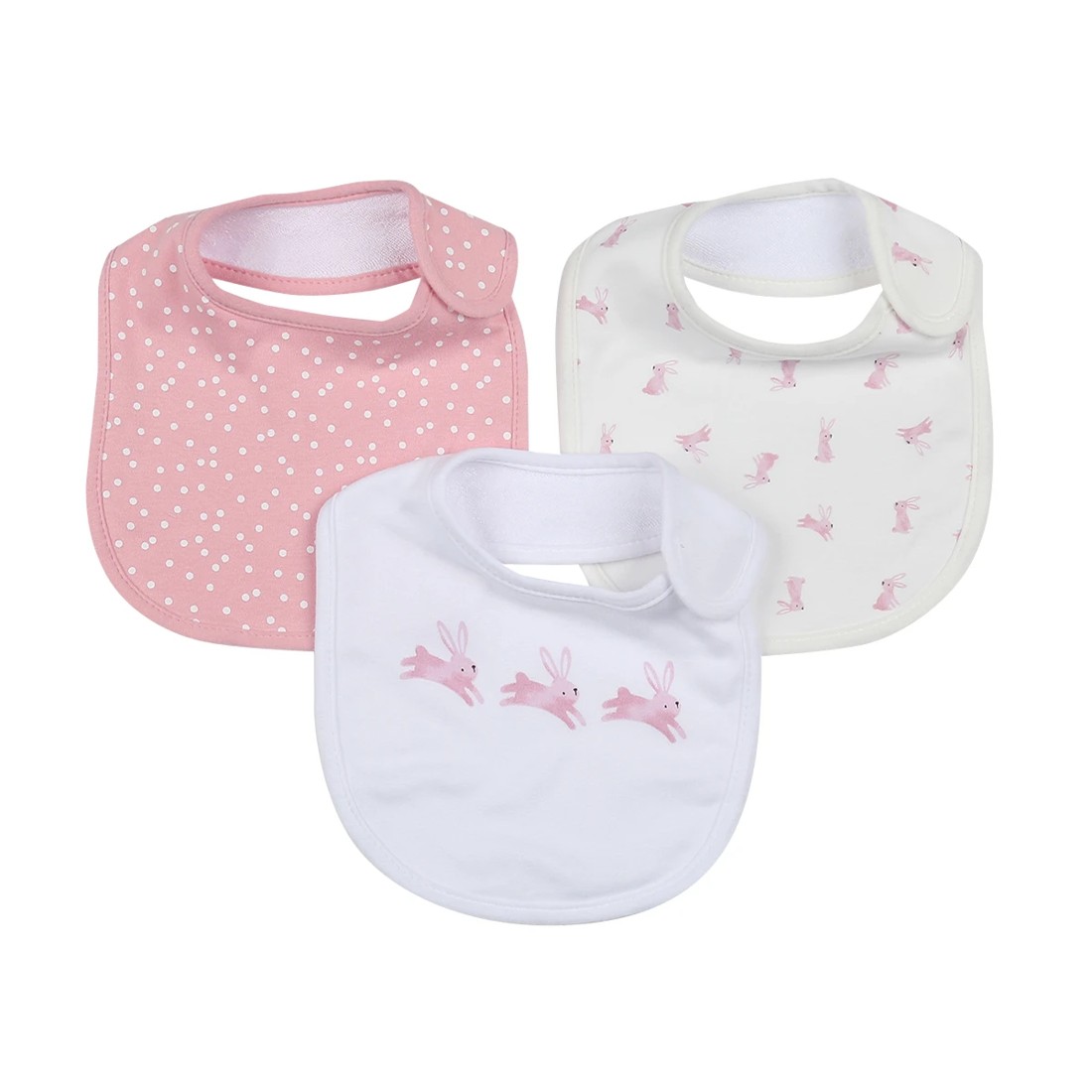 1 3 Pack Organic Cotton Bibs - Bunny, 1 of 5