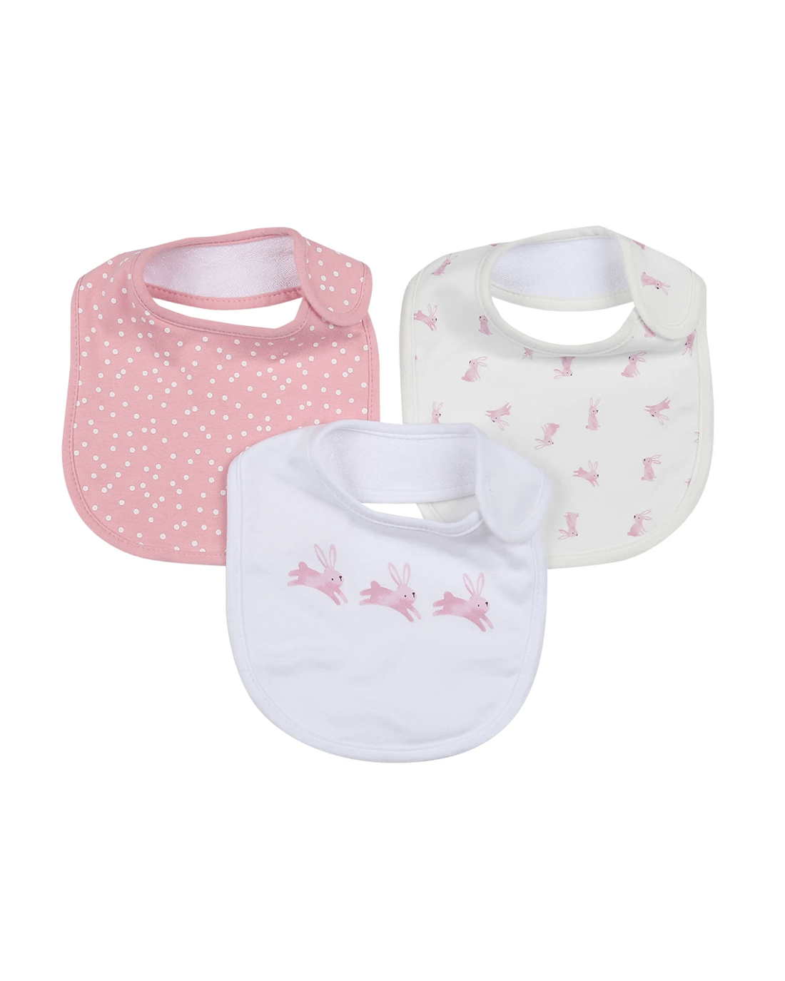 1 3 Pack Organic Cotton Bibs - Bunny, 1 of 5