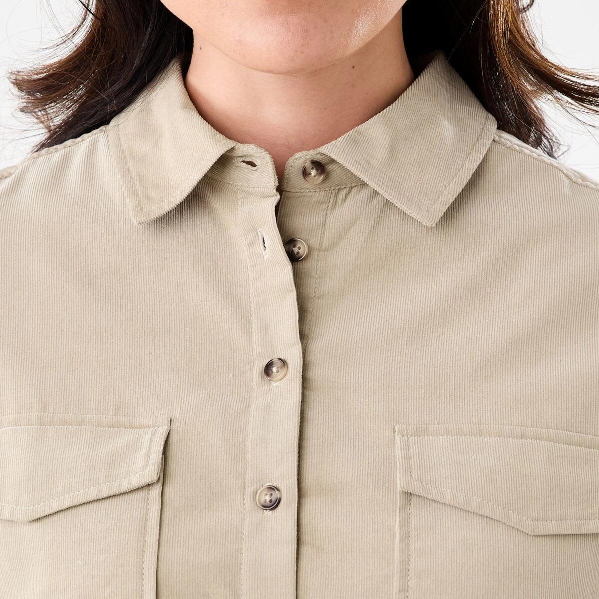 5 Long Sleeve Baby Corduroy Shirt Peanut, 5 of 7