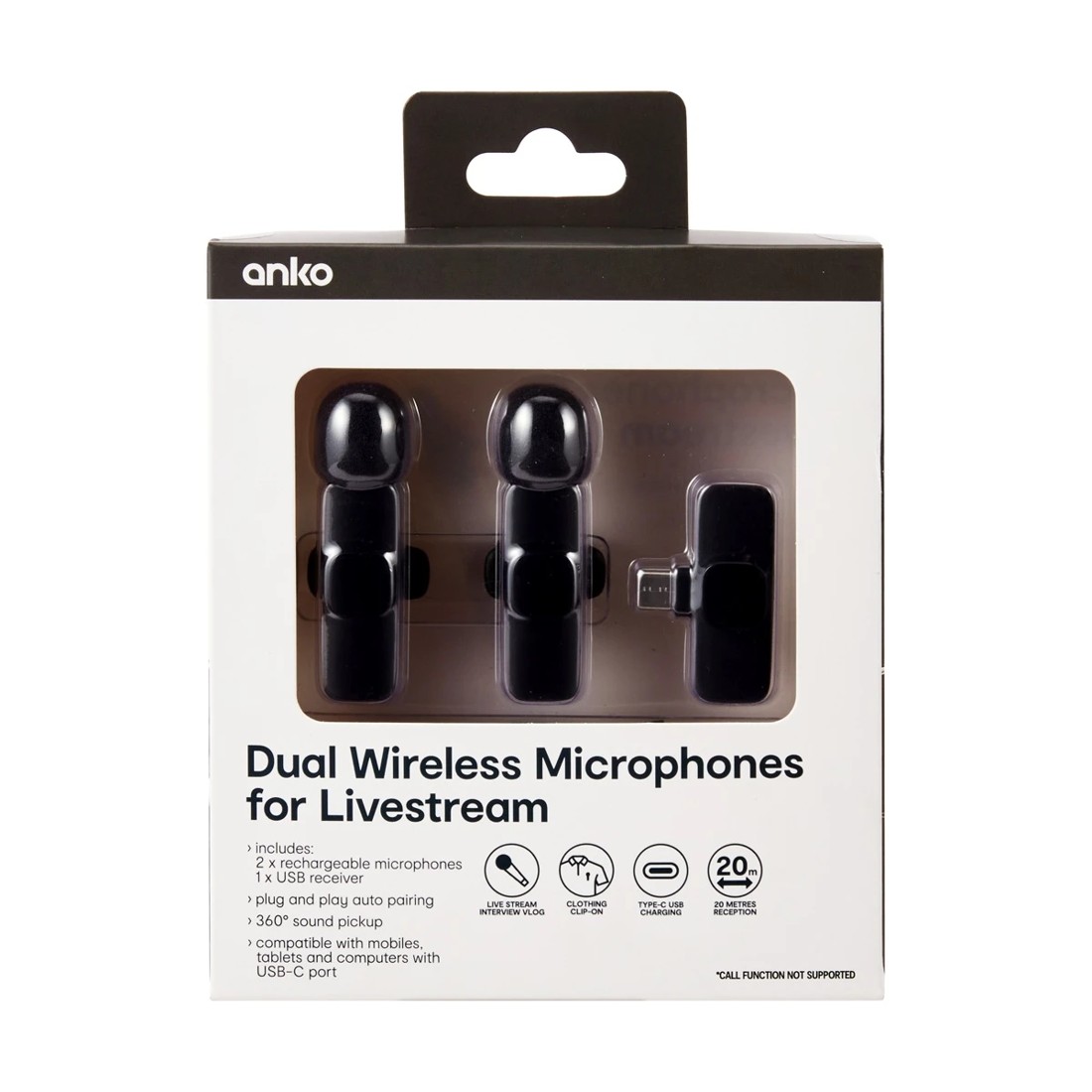 1 2 Pack Wireless Mini Microphones, 1 of 9