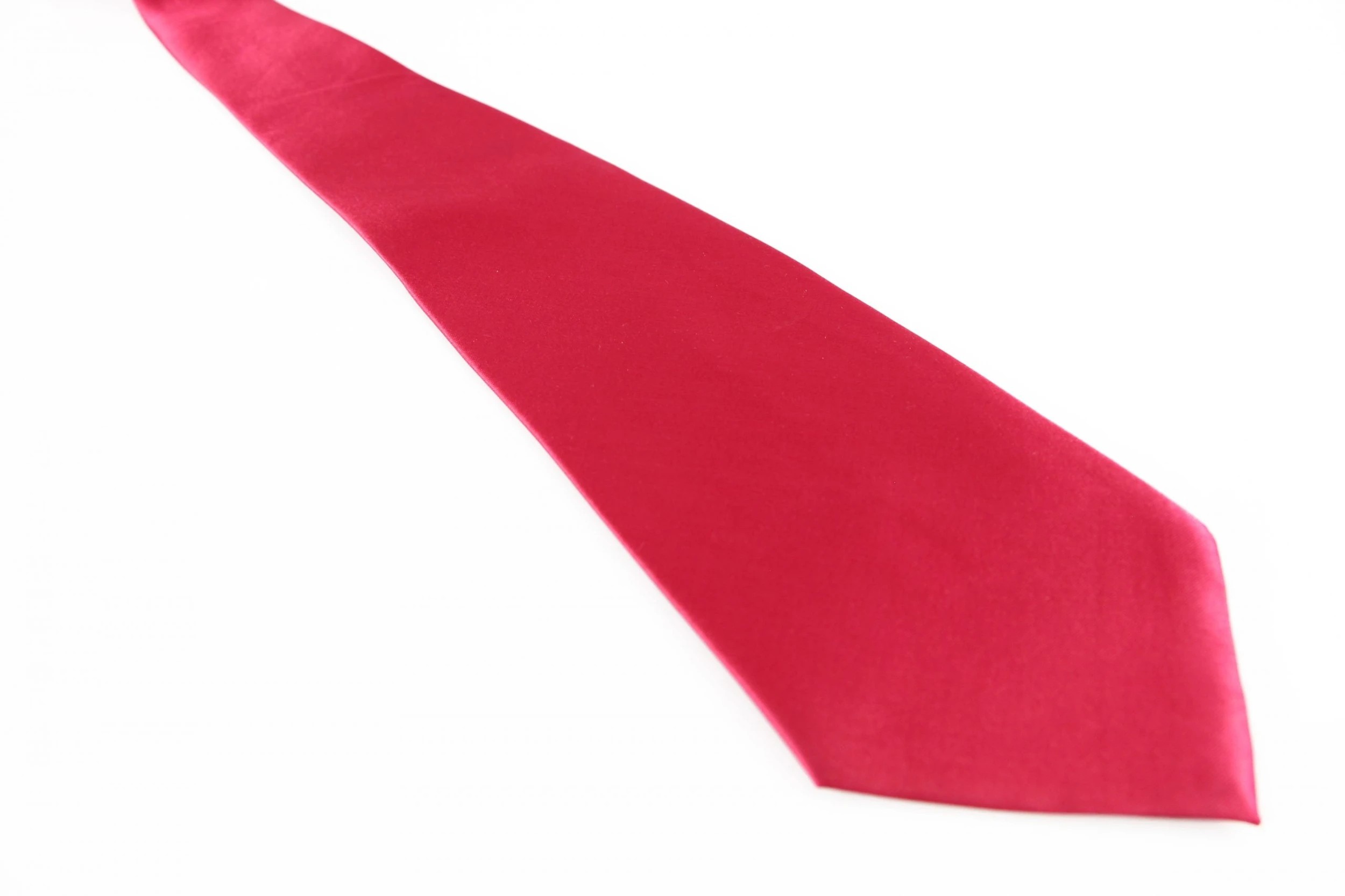 1 Zasel Mens Dark Red 10cm Plain Neck Tie - Red, 1 of 5