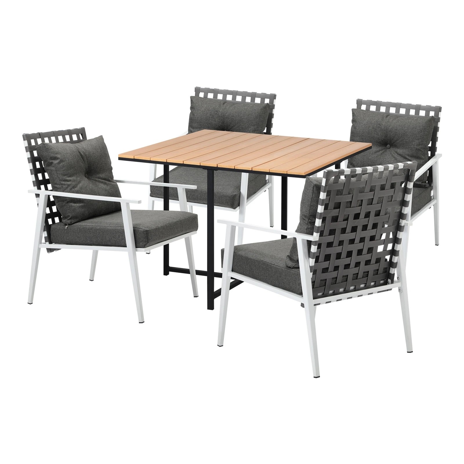 8 Livsip Outdoor Dining Set Patio Furniture Garden Rattan Chairs Setting 5PC - Multi, 8 of 9