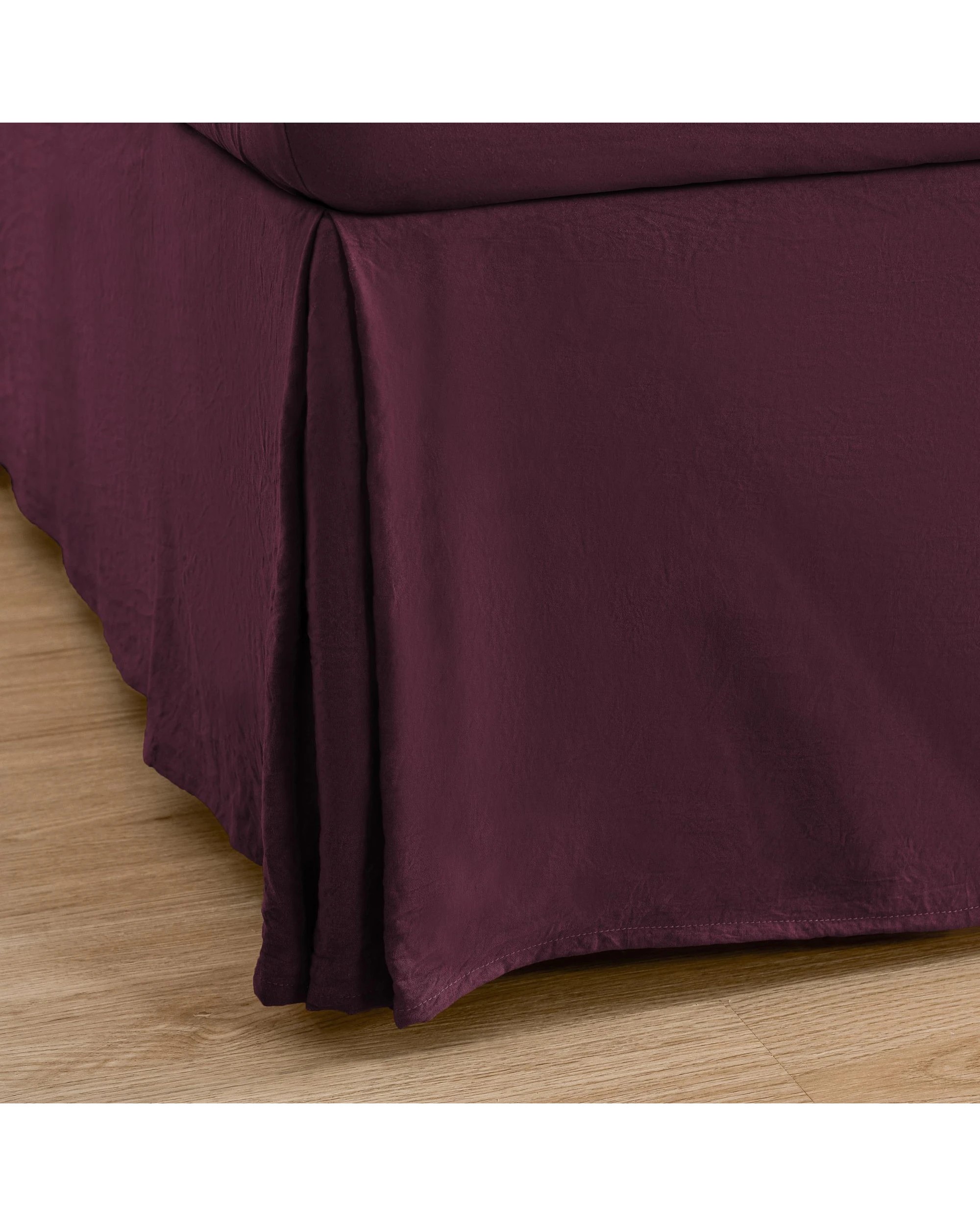 3 Dreamaker Superfine Washed Microfibre Pleated Valance - Queen Bed - Cherry, 3 of 7