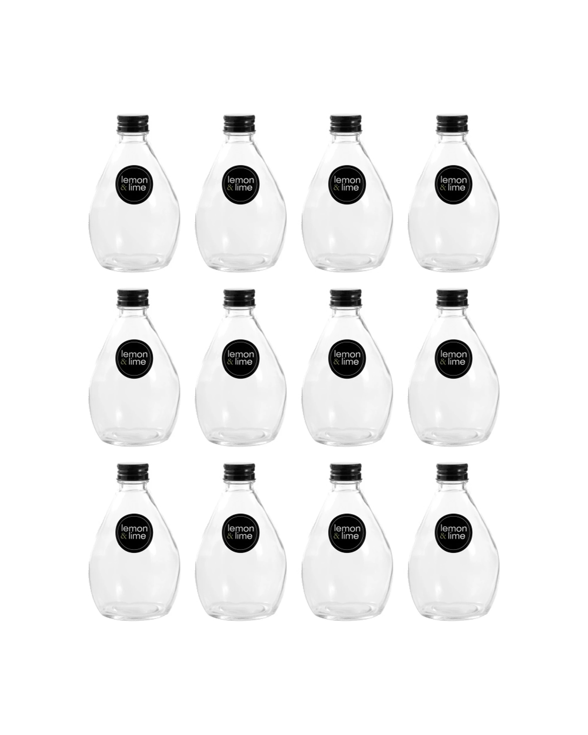 1 Lemon & Lime 12PK Verre Bulb Glass Reusable Food Container 350ml - Clear, 1 of 4