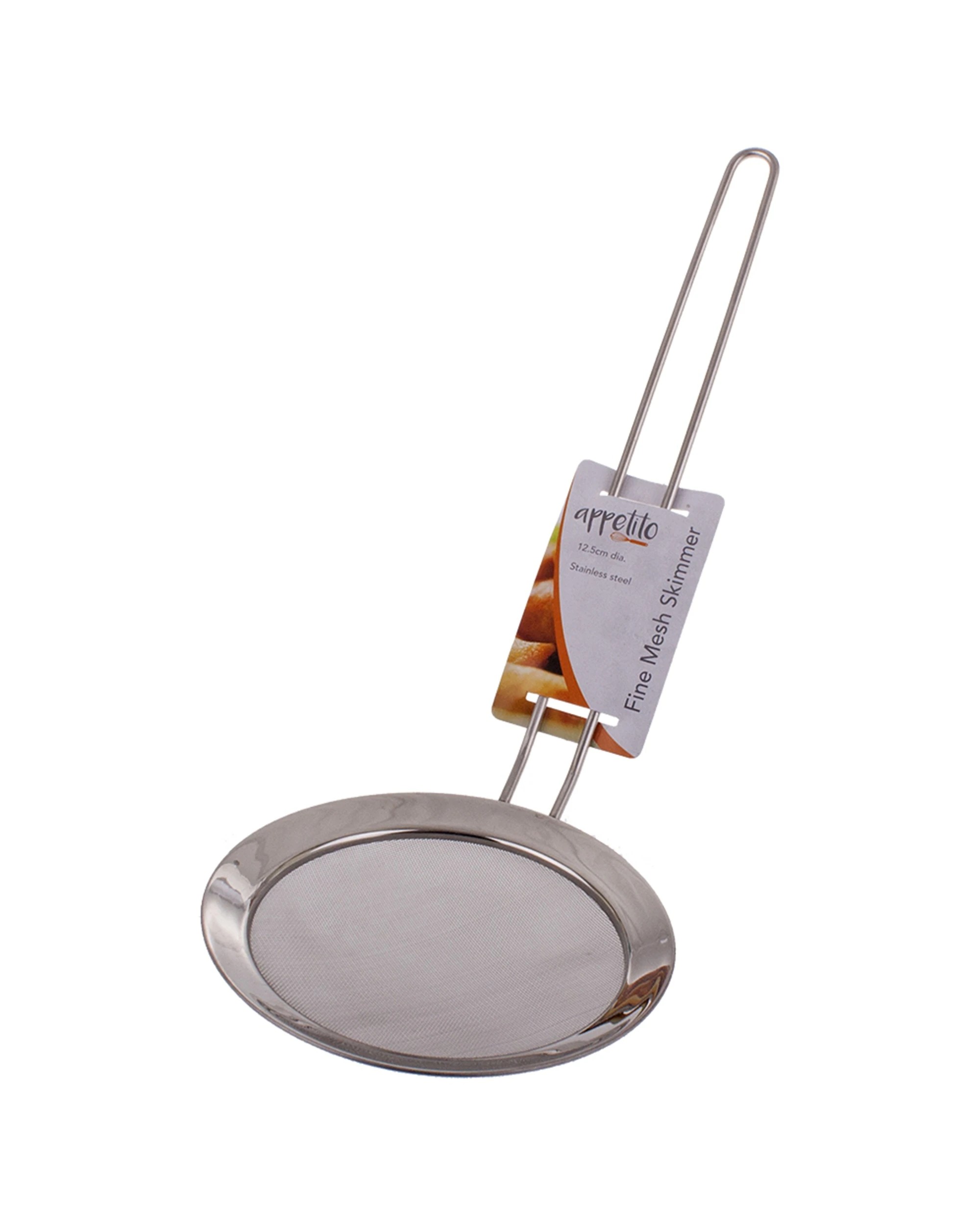 2 Appetito Stainless Steel Fine Mesh Skimmer 12.5cm - Silver, 2 of 3