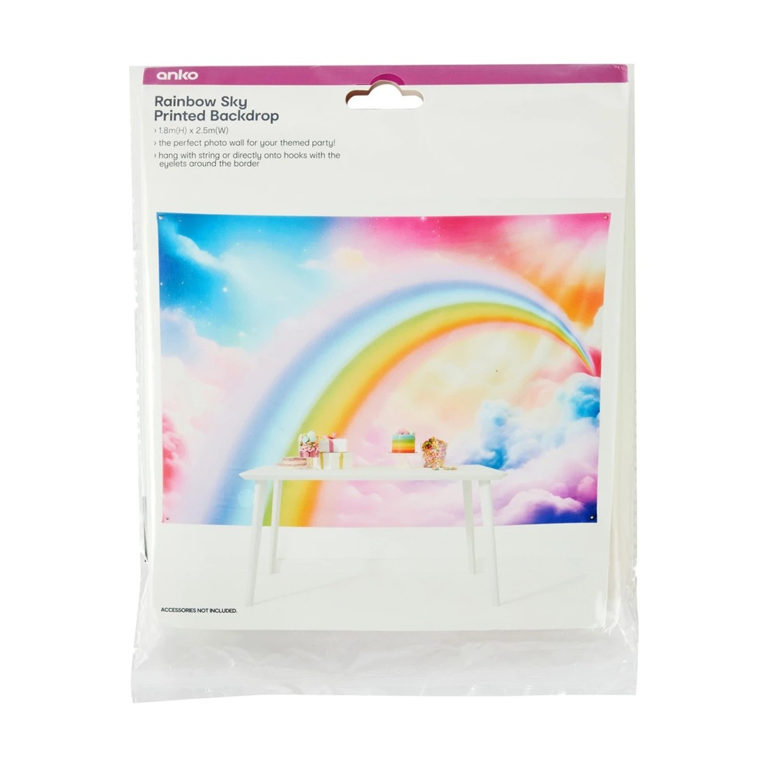 6 Rainbow Sky Printed Backdrop, 6 of 6