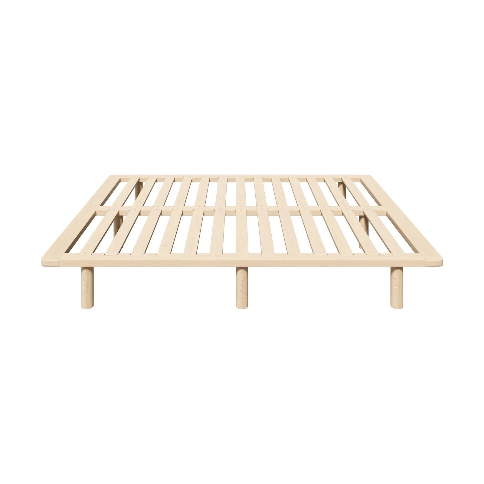 7 Oikiture Bed Frame Double Size Wooden Bed Base Platform Timber
 - Natural, 7 of 10