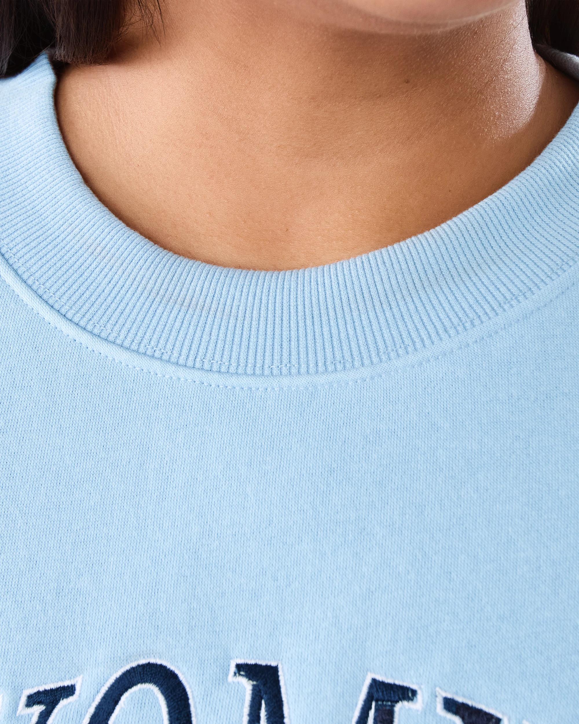 5 Curve Long Sleeve Crew Neck Sweatshirt Wyom Blue, 5 of 7