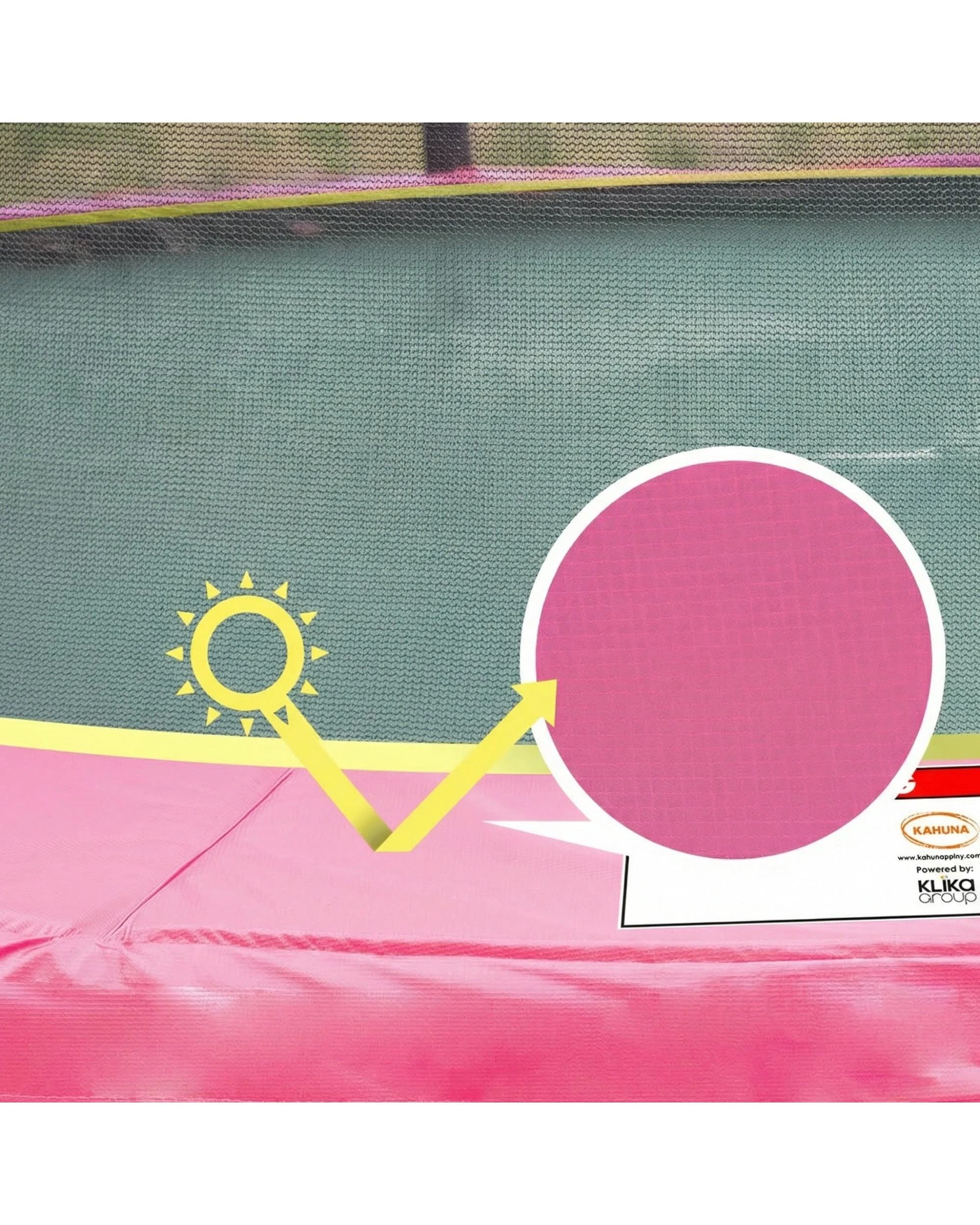 3 Kahuna 16ft Trampoline with LED Basketball Set and Roof - Pink, 3 of 8
