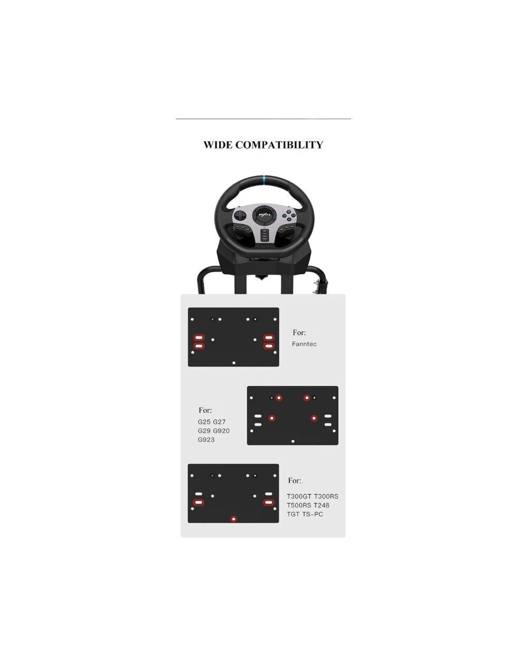 6 PXN A9 Foldable Racing Wheel Adjustable Pedal Angle Retractable 38cm Collapsible Gaming Wheel, 6 of 10