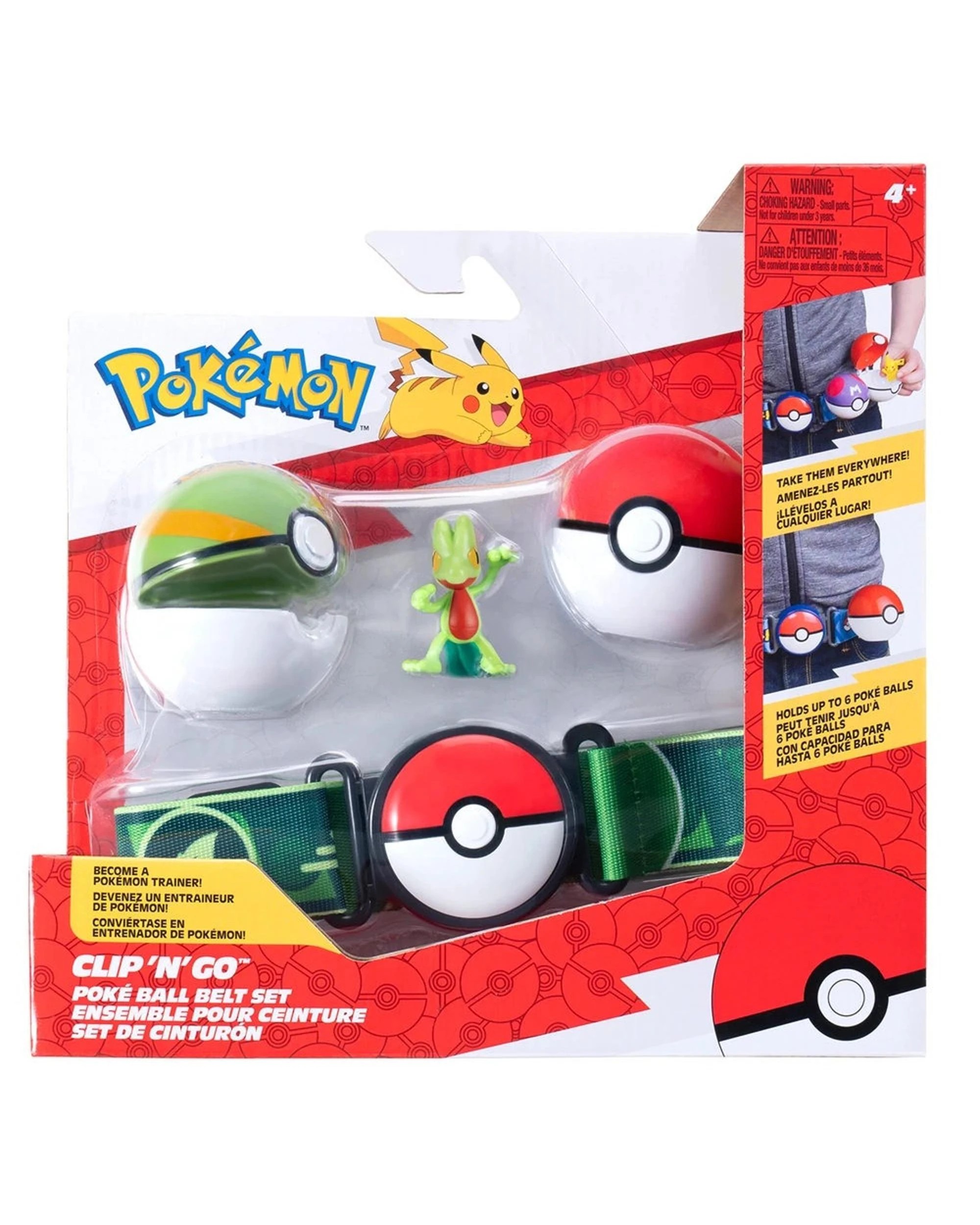 1 Pokemon Clip 'N' Go Poke Ball Belt Set Treecko + Nest Ball and Poke Ball, 1 of 4