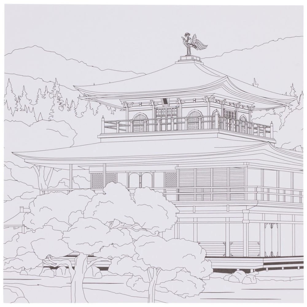 3 Born 9x9" Adult Colouring Book Coastal Cities, 3 of 4