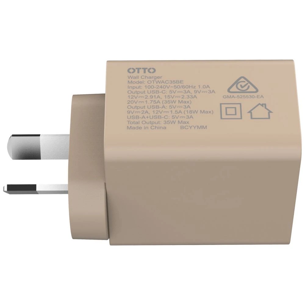 4 Otto USB-A and USB-C GAN Wall Charger Beige, 4 of 8