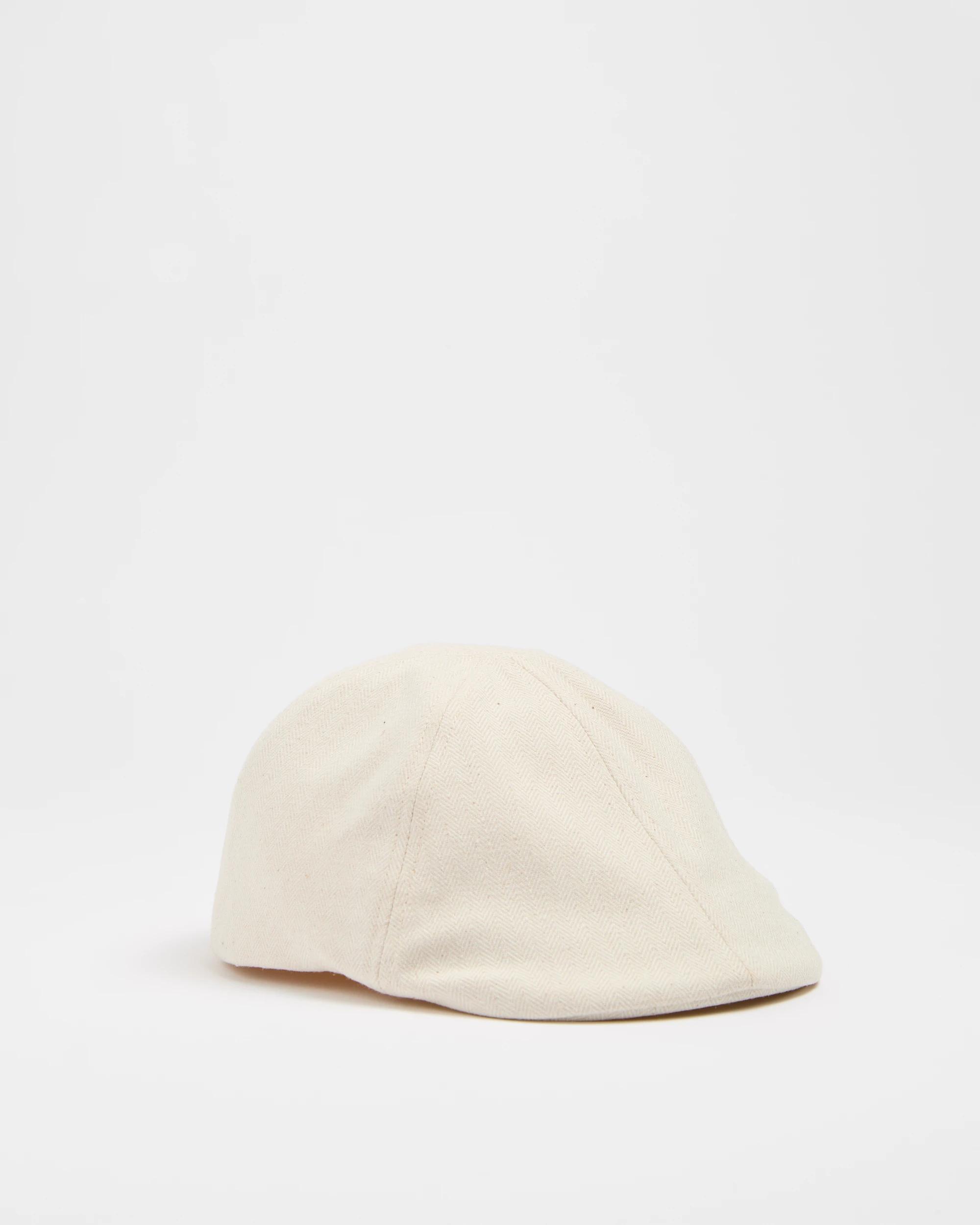 1 Target Man Men's Textured Flat Cap, Natural — One Size (59cm) NATURAL, 1 of 4