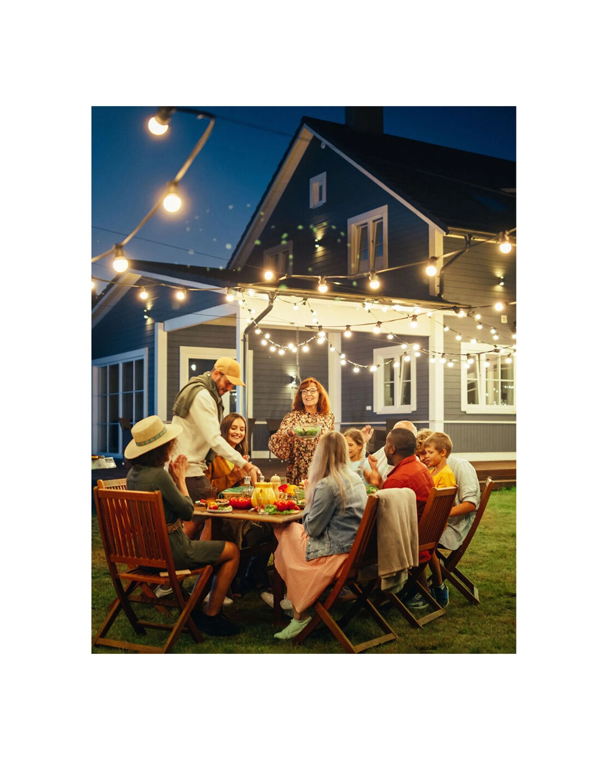 3 LumiFX 2PK 50 Bulb LED WIFI Smart Indoor & Outdoor Festoon Lights 50m Warm - White, 3 of 7