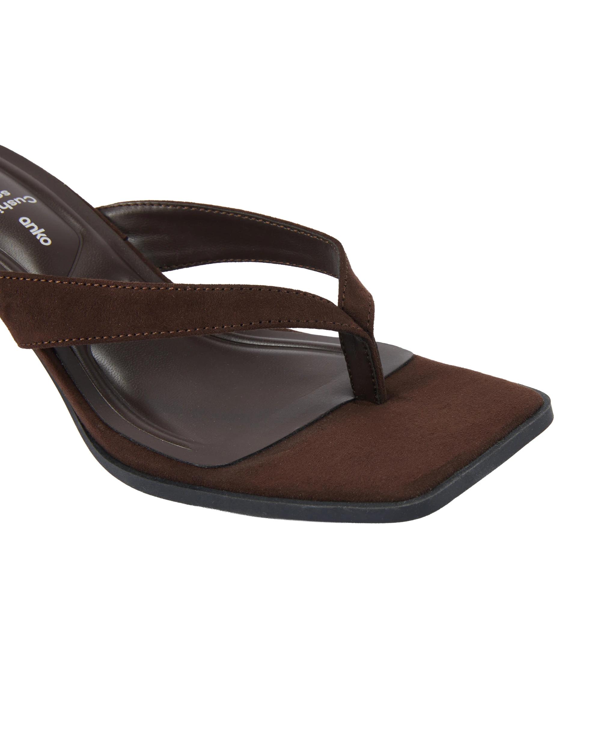 5 Toe Post Kitten Heels Bittr Choc, 5 of 5