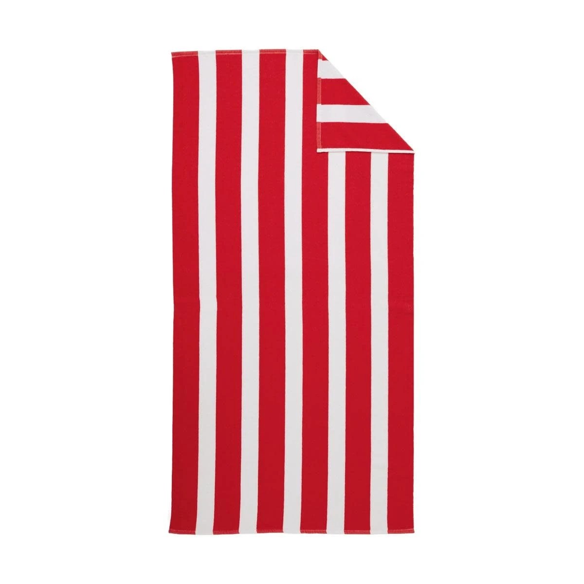 4 Stripe Beach Towel - Red, 4 of 6