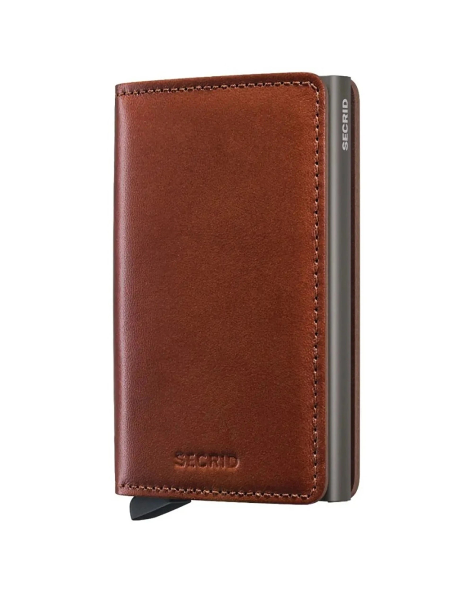 1 Secrid Slimwallet Compact RFID Travel Wallet Leather Texano Saddle - Brown, 1 of 5