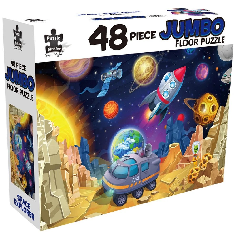 1 Puzzle Master Jumbo Floor Puzzle Space Explorer 48 Piece, 1 of 2